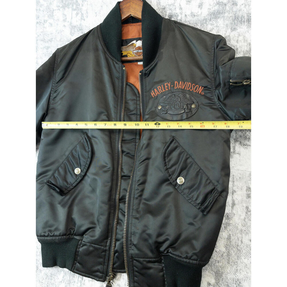 Harley-Davidson Hog Bomber Jacket Embroidered Liv… - image 5